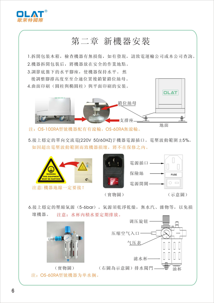 OLAT欧莱特曲面网印机系列操作手册